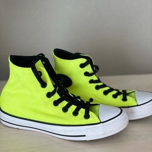 Neon Yellow Converse Chuck Taylors